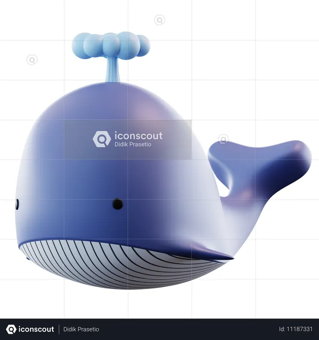 Whale  3D Icon