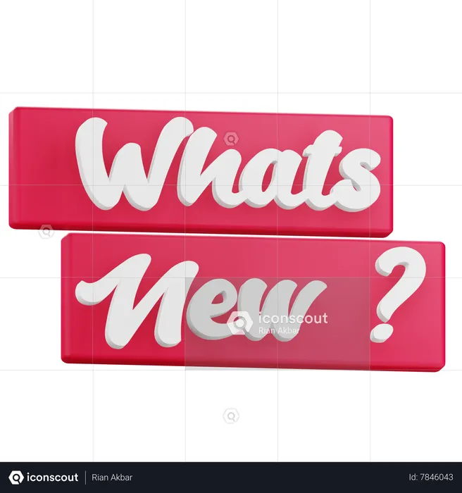 Whats New Sticker  3D Icon