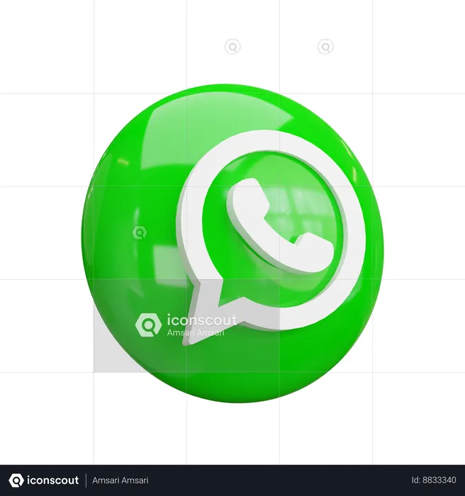 Whatsapp Logo 3D Icon