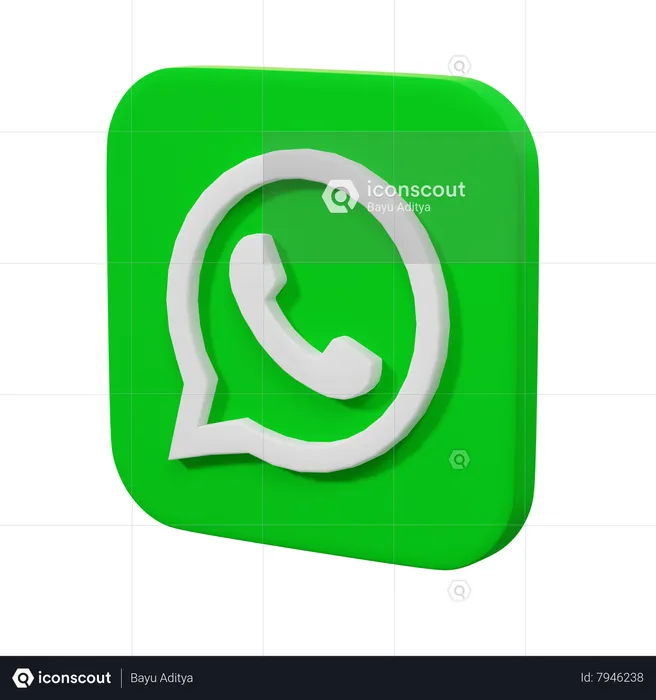 Whatsapp Logo 3D Icon