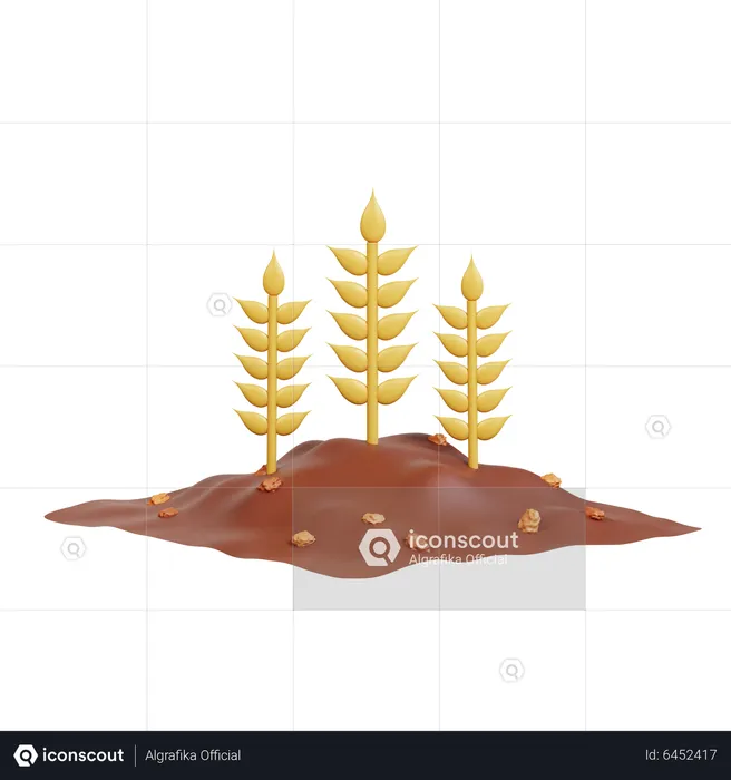 Wheat Farming  3D Icon