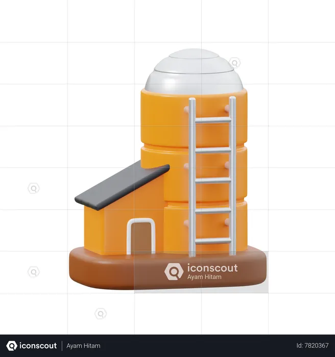 Wheat Mill  3D Icon