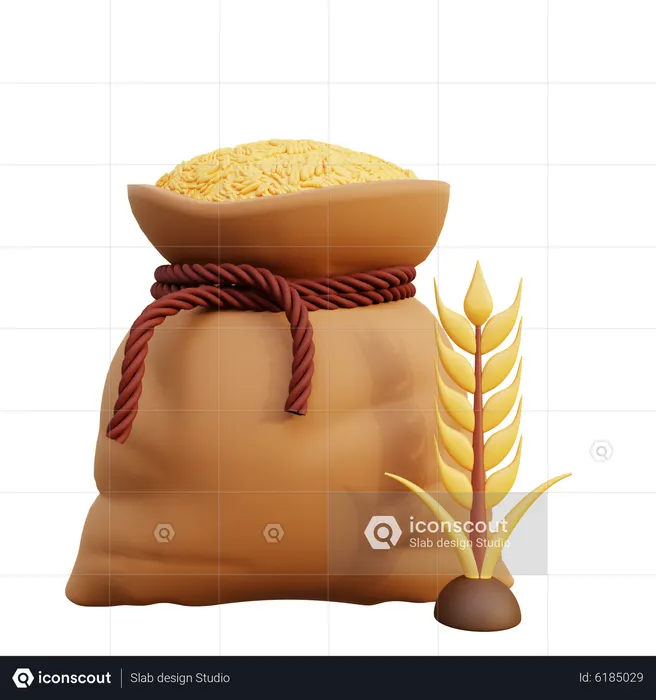 Wheat Sack  3D Icon