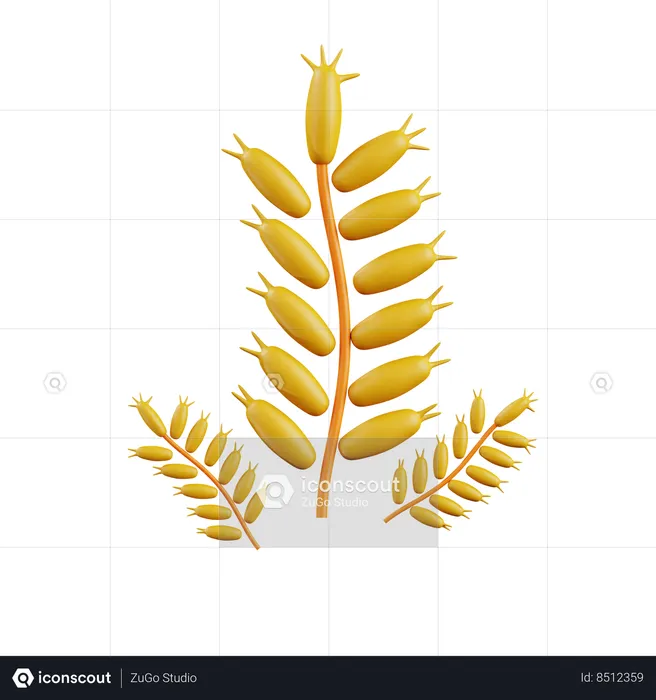 Wheat seeds  3D Icon