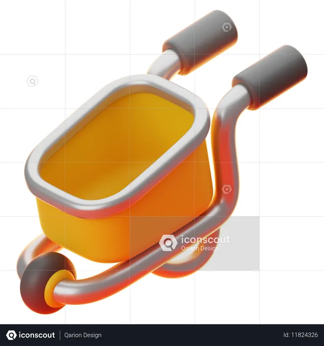 Wheel Barrow  3D Icon