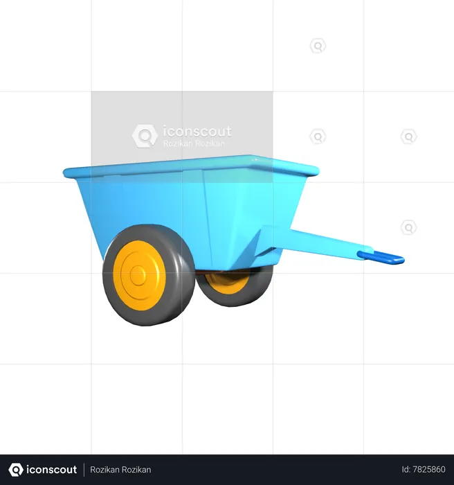 Wheel Barrow  3D Icon