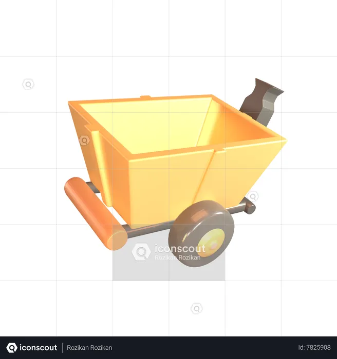 Wheel Barrow  3D Icon