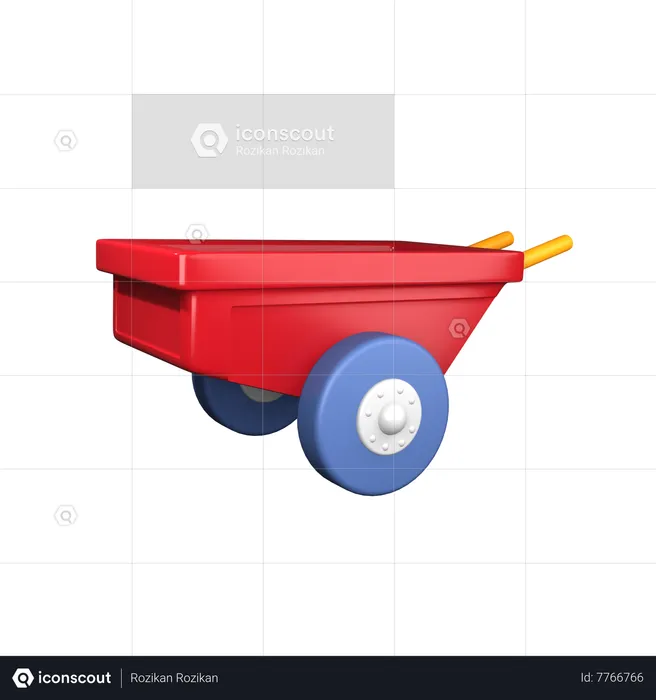 Wheel Barrow  3D Icon