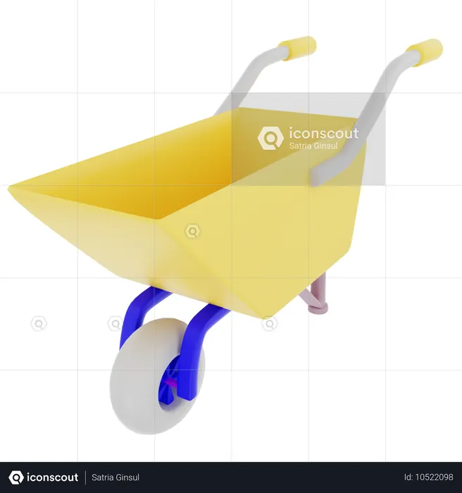 Wheel barrow  3D Icon