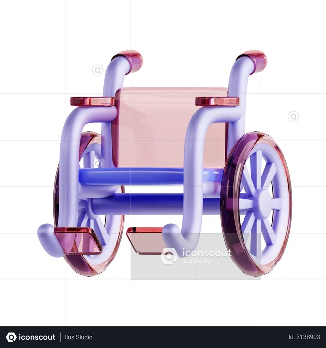 Wheel Chair  3D Icon