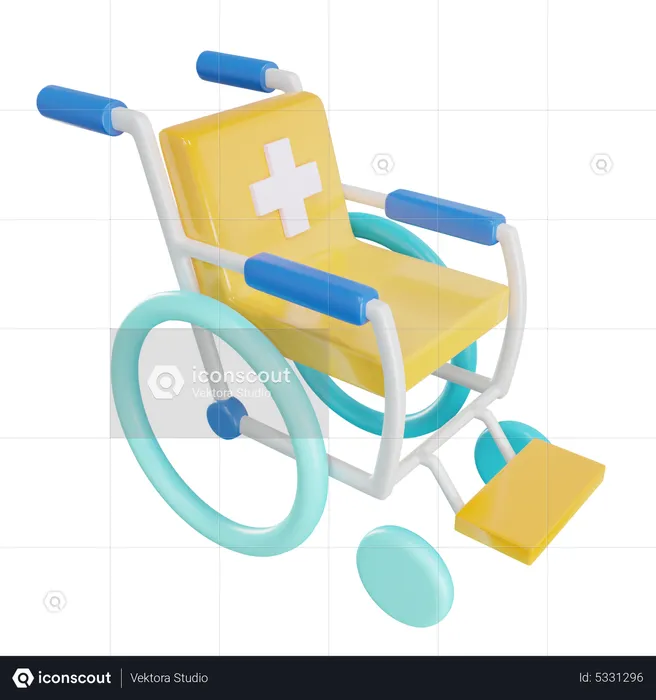 Wheel Chair  3D Icon