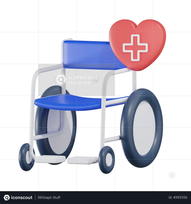Wheel Chair  3D Icon