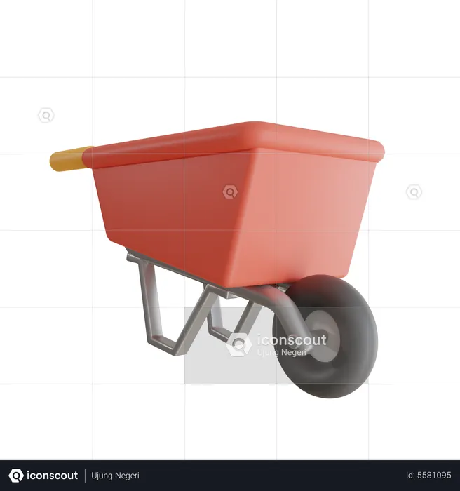 Wheelbarrow  3D Icon