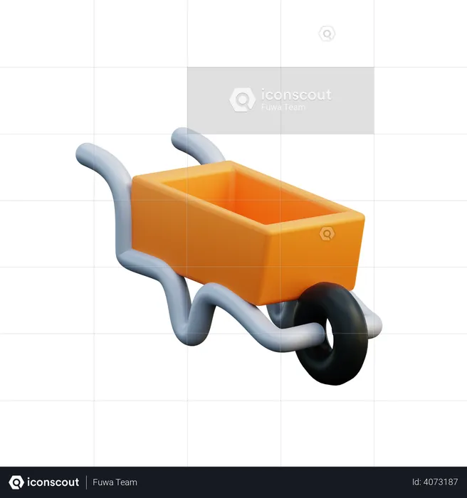 Wheelbarrow  3D Illustration