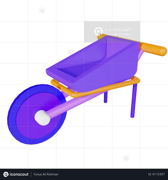 Wheelbarrow  3D Illustration