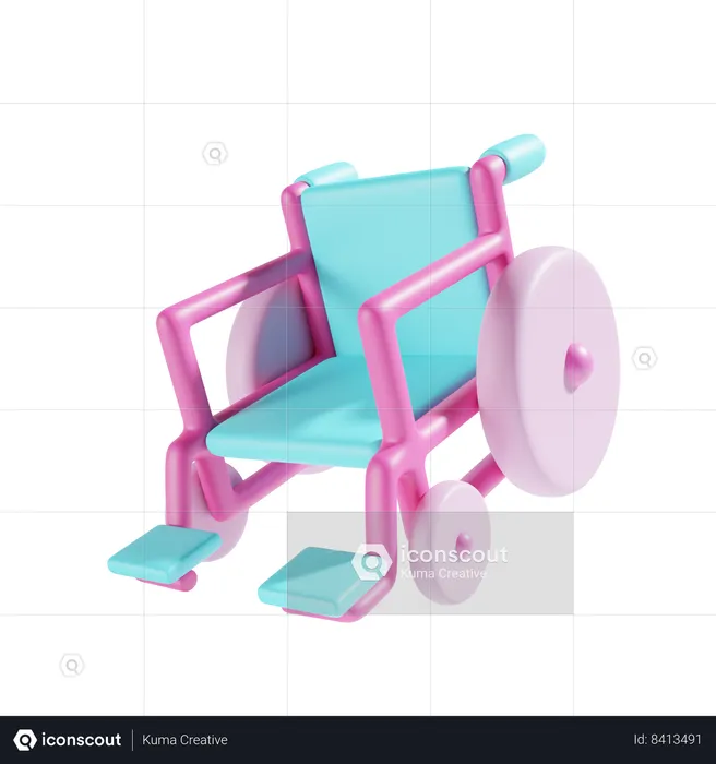 Wheelchair  3D Icon