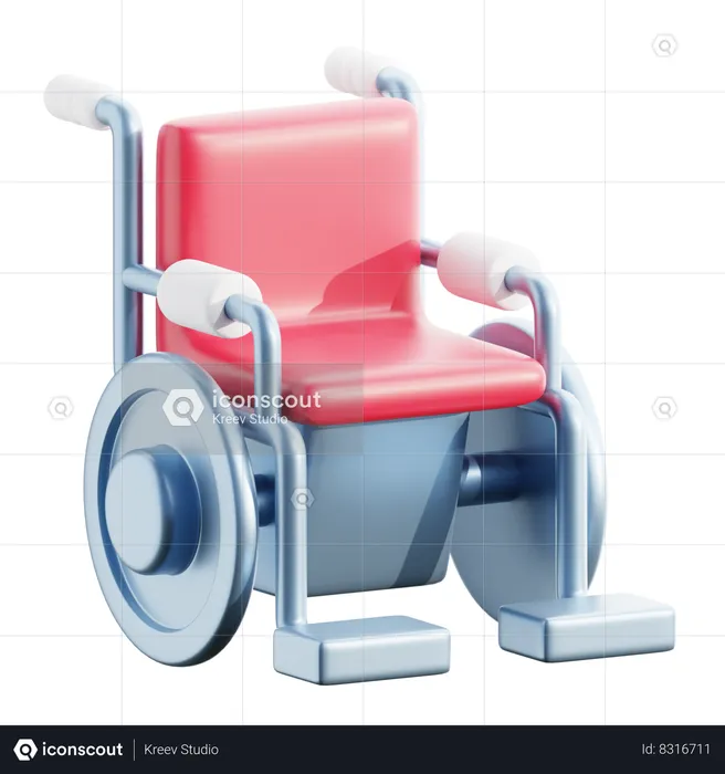 Wheelchair  3D Icon