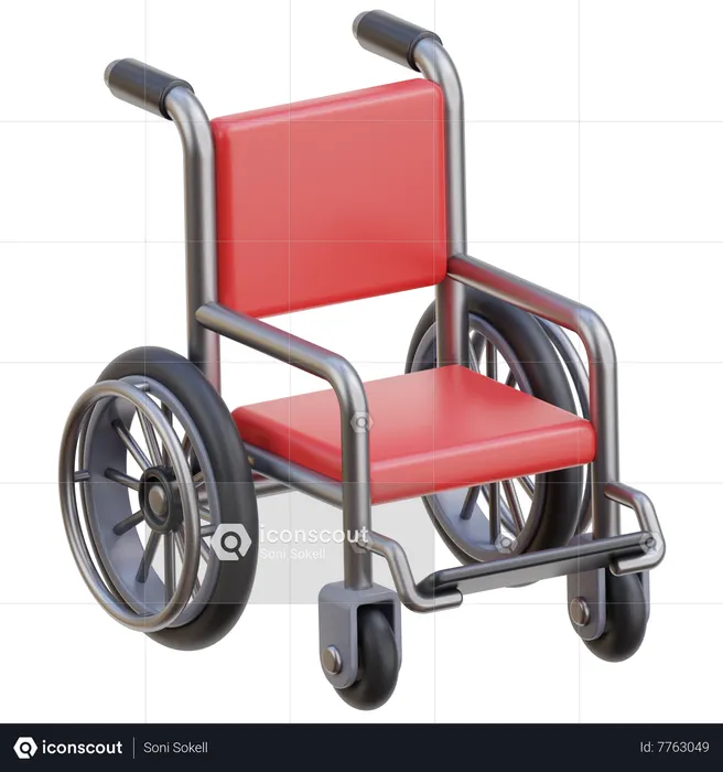Wheelchair  3D Icon