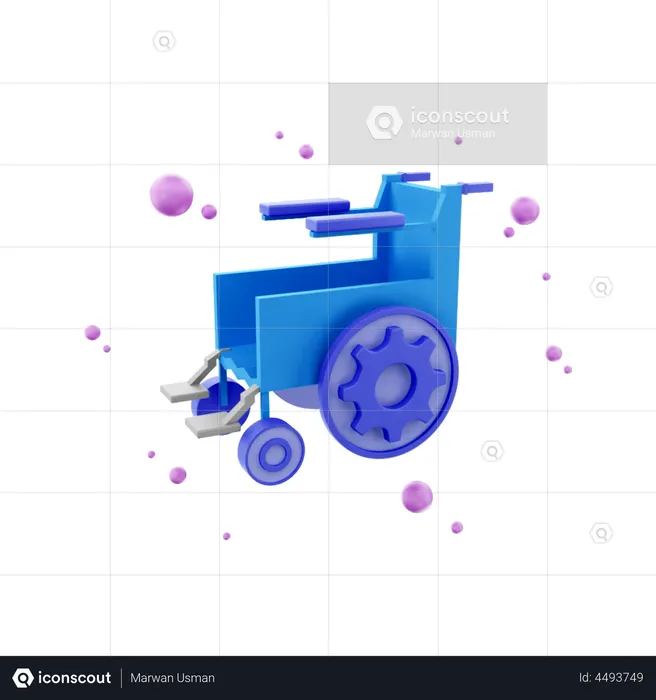 Wheelchair  3D Illustration