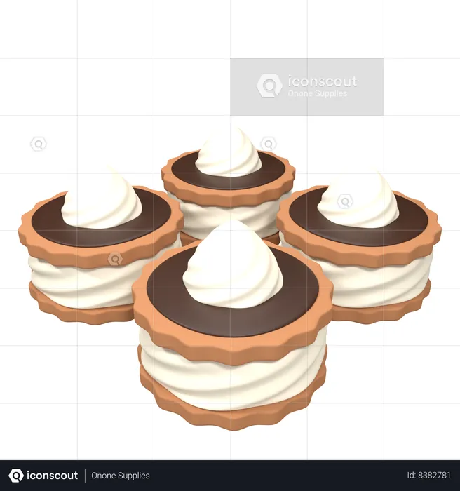 Whipped Cream Cake  3D Icon