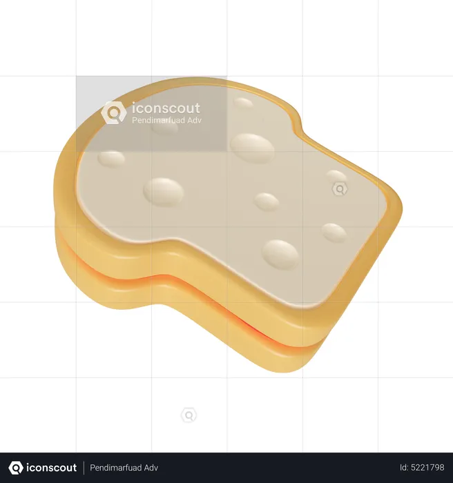 White Bread  3D Icon