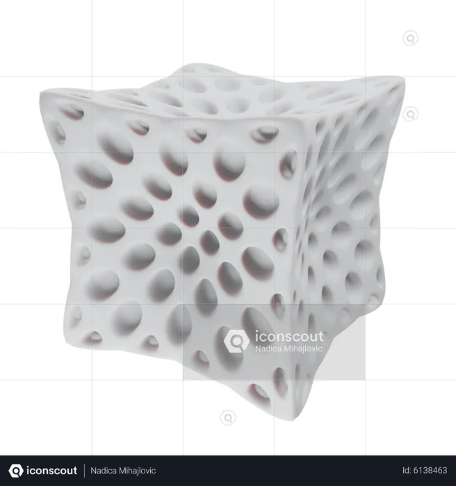 White Cube  3D Icon
