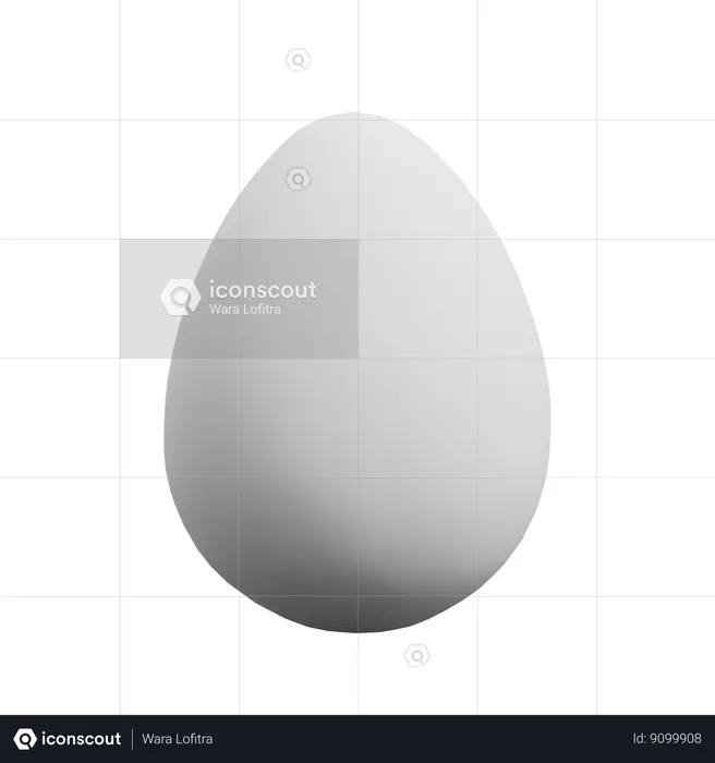 White Egg  3D Icon