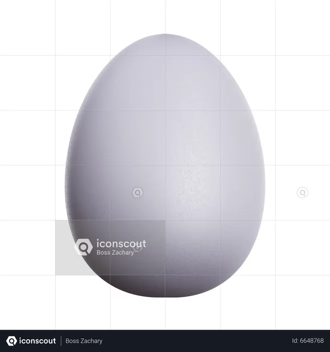 White Egg  3D Icon