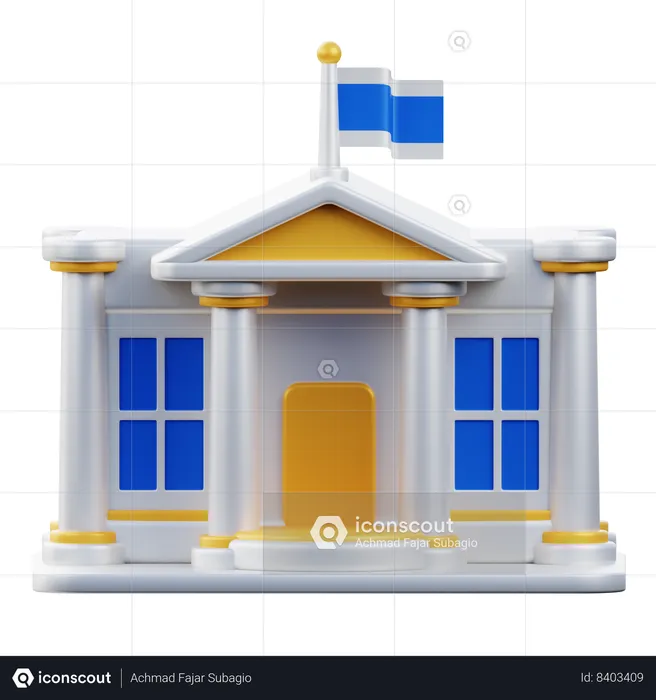 White House  3D Icon