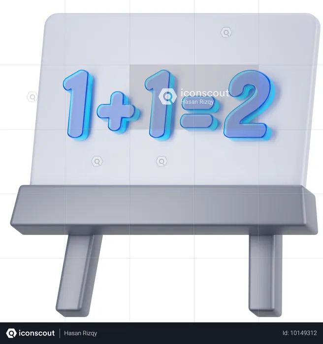 Whiteboard Math  3D Icon