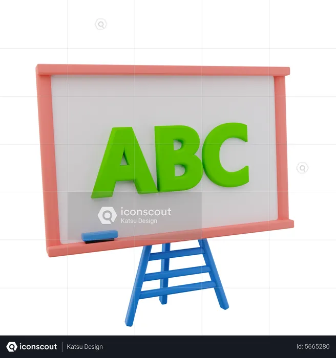 Whiteboard School  3D Icon