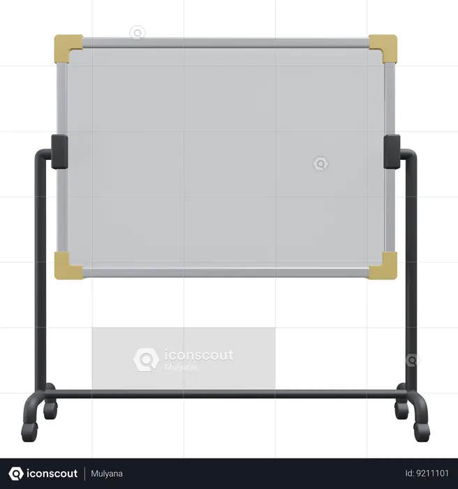 Whiteboard With Stand  3D Icon