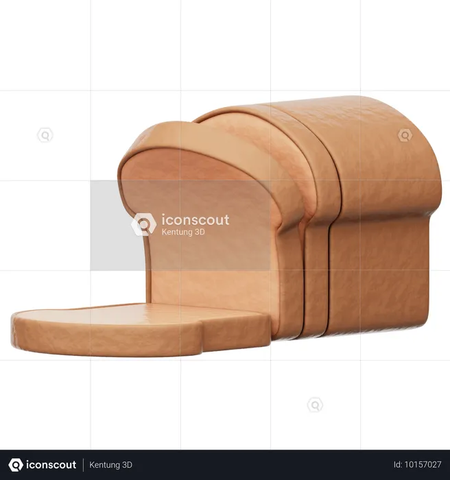 Whole Wheat Bread  3D Icon