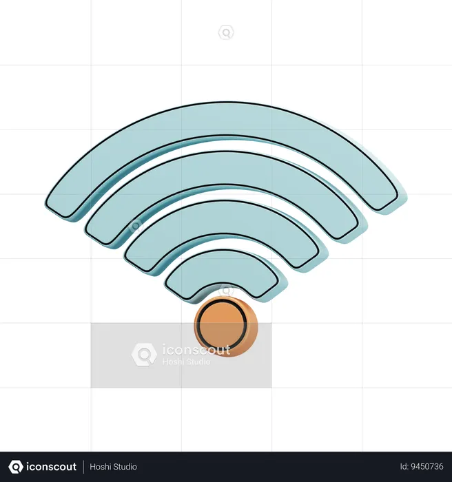 Wi-fi  3D Icon