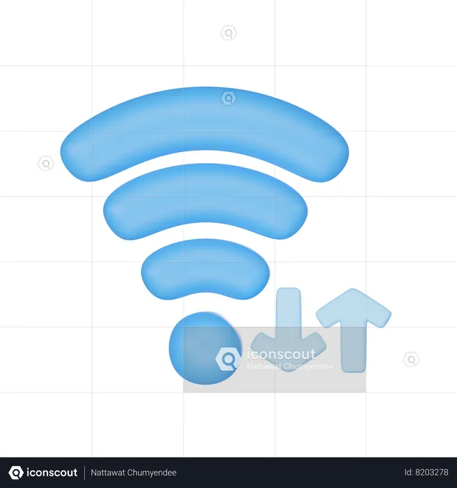 Wi Fi  3D Icon