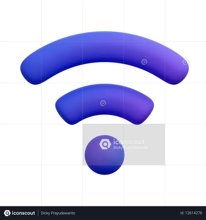 Wi-fi  3D Icon