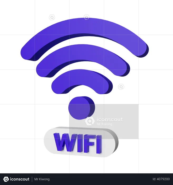 Wi-Fi  3D Illustration