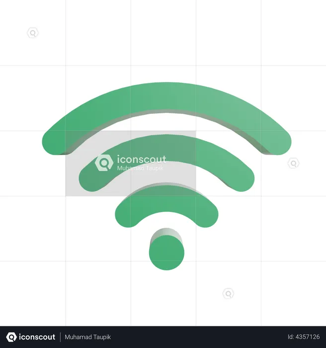 Wi-fi  3D Illustration