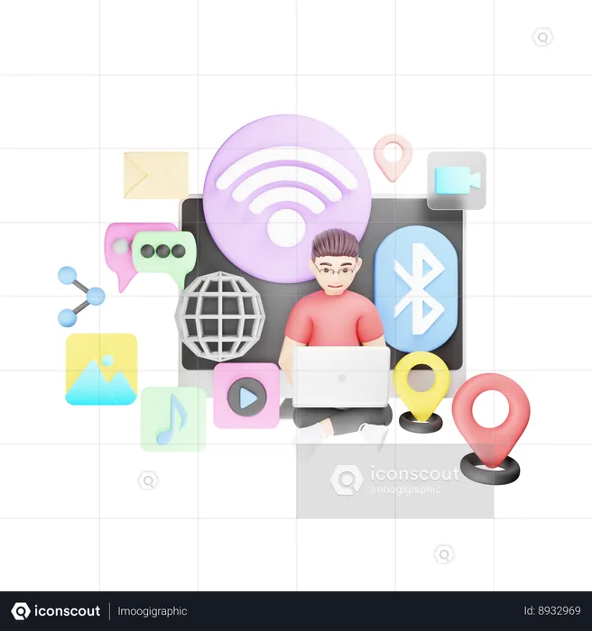 Wi Fi Connection  3D Illustration