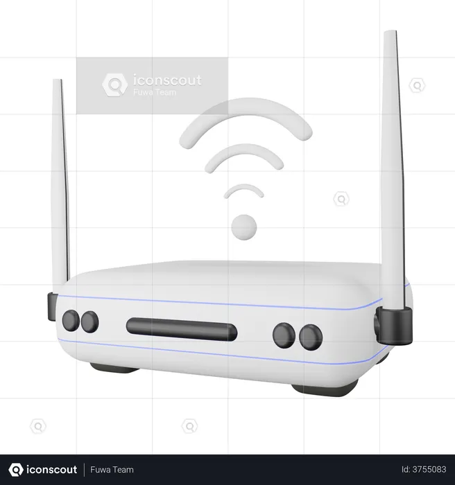 Wi Fi Router  3D Illustration