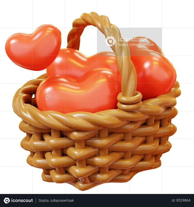 Wicker Basket  3D Icon