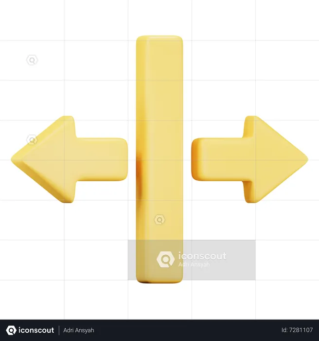 Wide Arrow  3D Icon