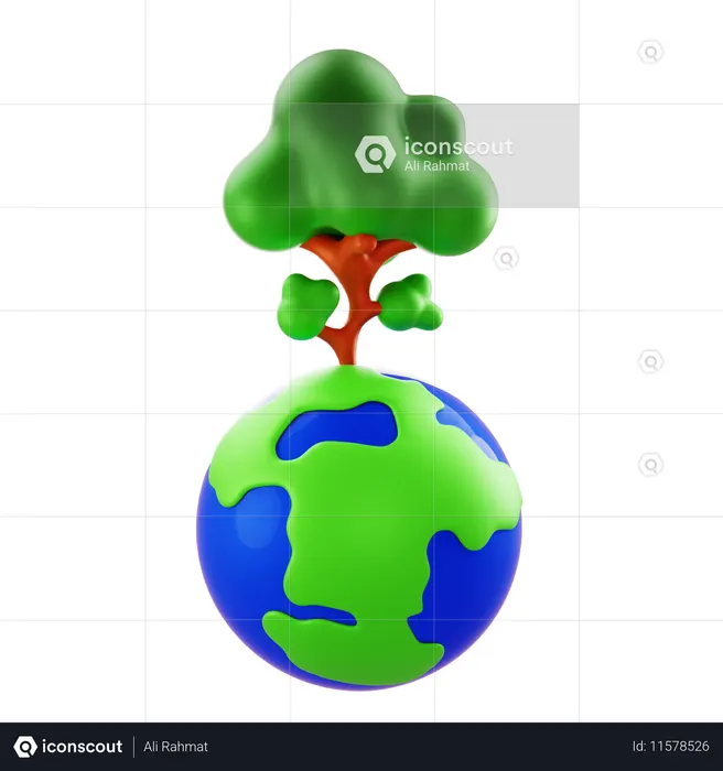 Wiederaufforstung  3D Icon