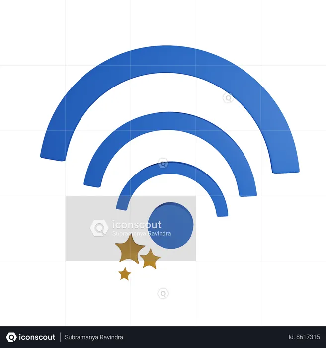 Wifi  3D Icon