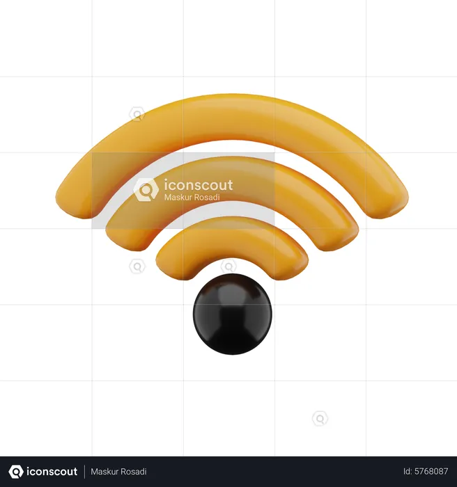 Wifi  3D Icon