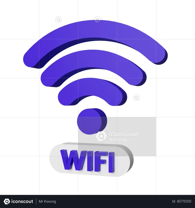 Wifi  3D Illustration