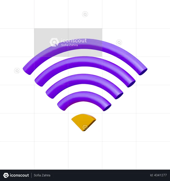 Wifi  3D Illustration