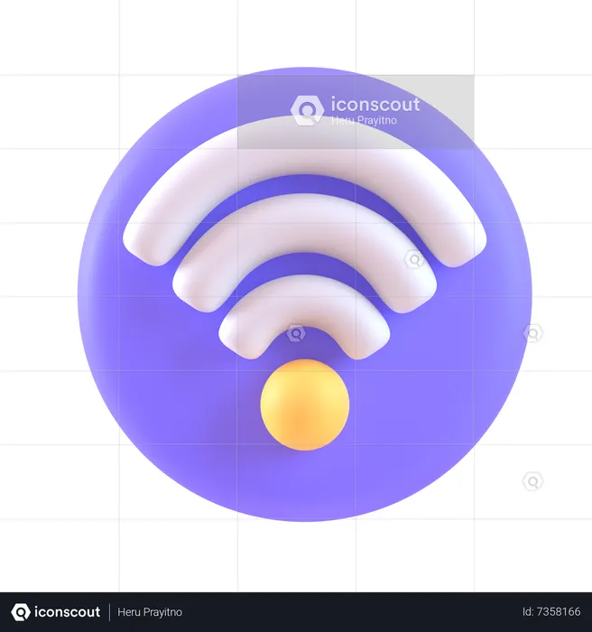 Wifi  3D Icon