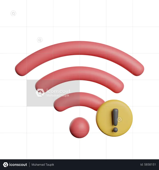 Wifi Alert  3D Icon
