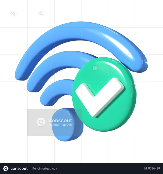 WiFi Connected  3D Icon